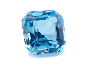 lot 15B image: 8.68 Carat Ascher Cut Swiss Blue Topaz