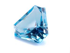 lot 15C image: 10.94 Carat Custom Cut Swiss Blue Topaz