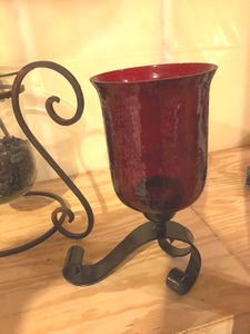 lot 101 image: Three Large Candle Holders