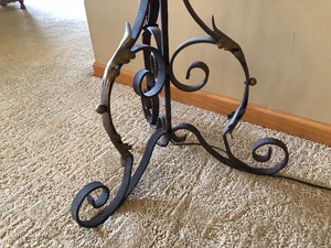 lot 56 image: Ornate Floor Lamp with Gold Accents