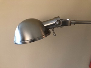 lot 55 image: Brushed Silver Toned Floor Lamp