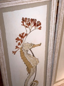 lot 127 image: Framed Seahorse Art