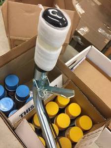 lot 60 image: Aervoe Parking Lot Striper w 18 Cans of Paint