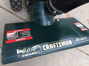 lot 142 image: Craftsman 26 Inch Electric Start Snow Blower
