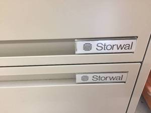 lot 172 image: Three Drawer Storwal File Cabinet