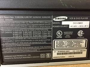 lot 178 image: Samsung VCR-DVD Player