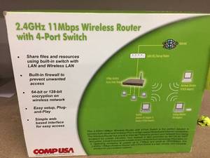 lot 182 image: Comp USA 2.4g Wireless Router