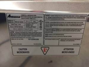 lot 206 image: Amana Commercial Microwave