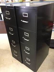 lot 220 image: Two HON 4-Drawer File Cabinets