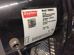 lot 222 image: Dayton Industrial Fan
