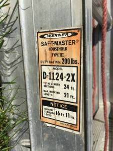 lot 228 image: 24 Foot Werner Extension Ladder