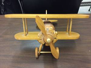 lot 254 image: Wooden Airplane Model