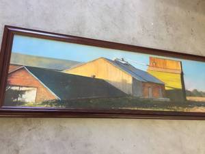 lot 272 image: Framed Art On Canvas