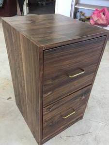 lot 273 image: Wooden Two Drawer File Cabinet