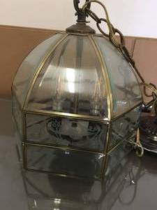 lot 289 image: Hanging Incandescent Light Fixture