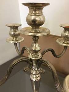 lot 309 image: Silver Plated Five Light Candelabra