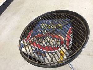 lot 318 image: Small Weber Grill With Charcoal