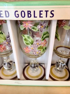 lot 12 image: Waverly Painted Glass Sets