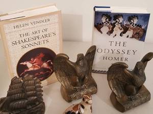 (2) Sets of Bookends with Books