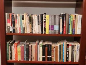 (3) Shelves of a Mixture Hard & Soft Back Books