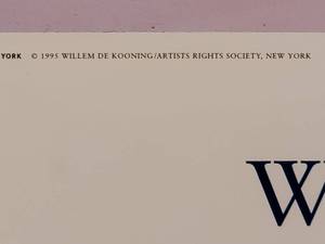 1995 Framed William De Kooning Artist Rights Society Poster