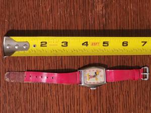Vintage Red Childs Mickey Mouse Watch