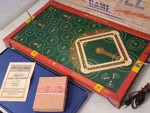 Vintage 1950s Tudo Tru-Action Electric Baseball Game in Original Box,  Go To the Head of the Class Vintage Board Game