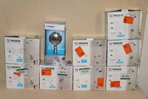 8 Moen Tub and Shower Sets, 1 Shower Wand