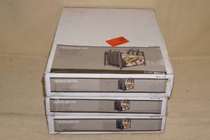 3 Log Racks with Tote
