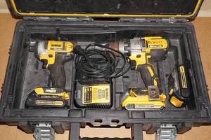 lot 2 image: DeWalt 20V Cordless Drill and Impact Driver