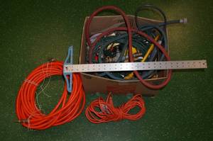 lot 44 image: Extension Cords, Hoses, Square