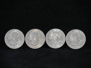 lot 67 image: (4) Susan B Anthony Dollar Coins