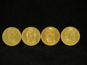 lot 69 image: (4) 2009-D Presidential Dollar Coins