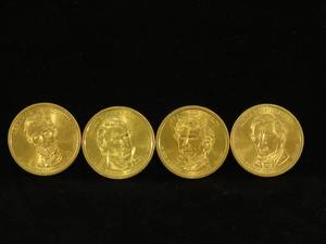 lot 71 image: (4) 2010-D Presidential Dollar Coins