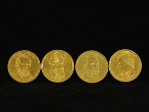 lot 72 image: (4) 2011-D Presidential Dollar Coins