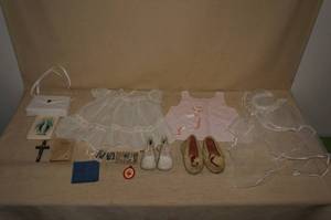 lot 169 image: Vintage Christening Clothes and Items
