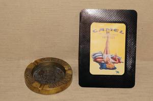 lot 182 image: Camel Ashtray and Ad Card