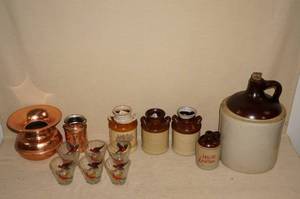 lot 191 image: Stoneware Pieces, Pheasant Glasses
