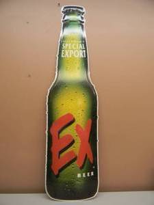 lot 28 image: SPECIAL EXPORT BOTTLE TIN SIGN - APPROX 12 BY 43 - SEE PICTURES
