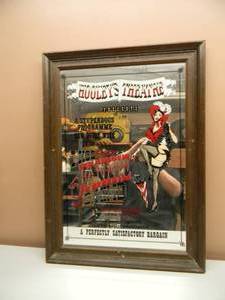 lot 32 image: RARE - HOOLEYS THEATRE SHOWGIRL MIRROR - APPROX 22 BY 30 - SEE PICTURES