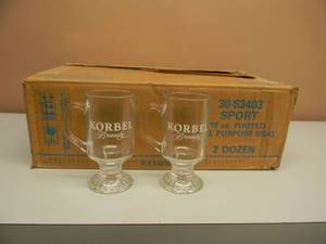 lot 41 image: CASE OF 24 KORBEL BRANDY GLASS MUGS - SEE PICTURES