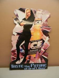 lot 43 image: BUD ICE BEER TIN SIGN - APPROX 32 BY 20 - SEE PICTURES