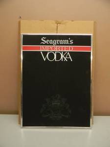 lot 44 image: NOS SEAGRAMS VODKA CHALK BOARD SIGN - APPROX 18 BY 24 - SEE PICTURES
