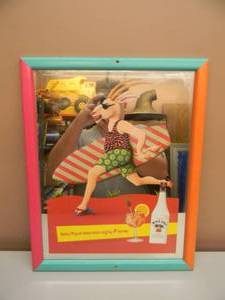 lot 46 image: MALIBU RUM MIRROR - APPROX 16 BY 20 - SEE PICTURES