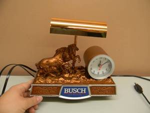 lot 48 image: NOS BUSCH BEER CASH RIGISTER TOPPER - WORKS - SEE PICTURES