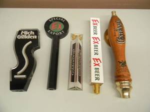 lot 54 image: (5) - BEER TAP HANDLES - SEE PICTURES