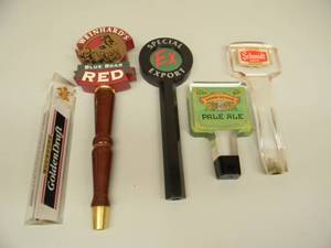 lot 56 image: (5) - BEER TAP HANDLES - SEE PICTURES