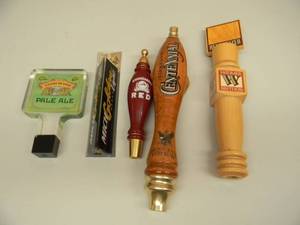 lot 57 image: (5) - BEER TAP HANDLES - SEE PICTURES