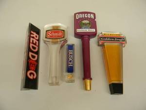 lot 58 image: (5) - BEER TAP HANDLES - SEE PICTURES
