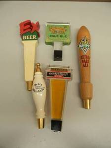 lot 59 image: (5) - BEER TAP HANDLES - SEE PICTURES